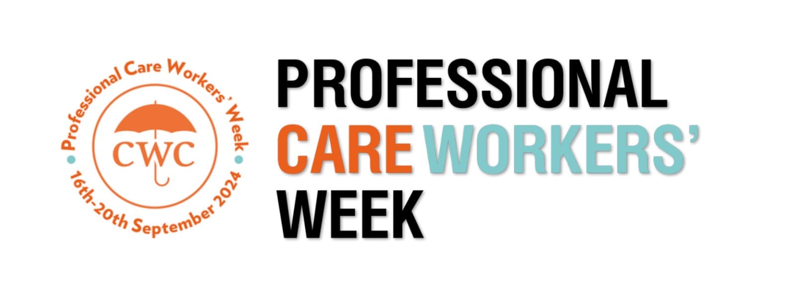 Professional Care Workers Week Logo against a white background.