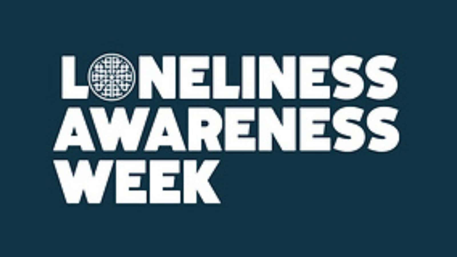 Logo for Loneliness Awareness Week 2025 on navy blue background in white writing