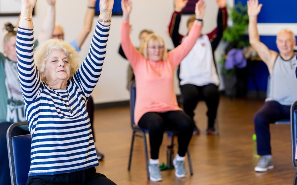 keeping seniors active with chair yoga